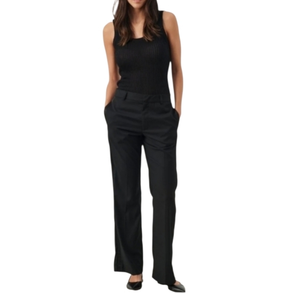 Part Two Copenhagen Women's Dalia Trouser Dress Pants Wide Leg Black Size EU 44